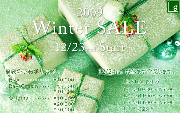 2009 winter sale